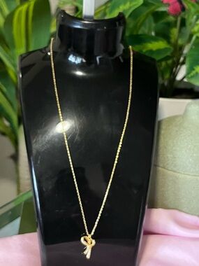 kate spade Gold Ribbon Pendant Necklace